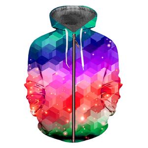 Pull personnalisé sublimation grande taille unisexe logo brodé élégant sweat zippé confortable anti-rétrécissement tricoté à capuche - Product Image 4