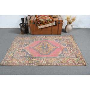 Tapis turc vintage 3,6x5,9 pi (109x179 cm), tapis persan rouge - Product Image 3