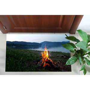 Tapis imprimé : Personnalisé, Paysage, Décoration de bureau, Grand format, Décoration murale, Feu de camp d'été, Décoration de salon, Tapis en chenille - Product Image 3