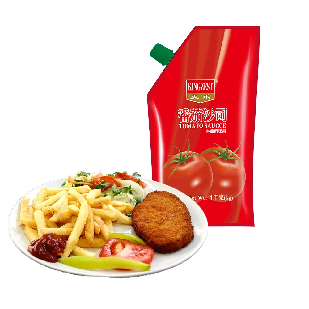 Bottiglie vuote di salsa di pomodoro In plastica prezzo del concentrato di pomodoro In pasta di tamburo può fare il Ketchup di pomodoro