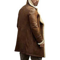 Hochwertige Echtleder-Herrenjacke für Herbst und Winter, 300g Verdickt, Warm, Wendbar, Business-Casual-Mantel