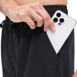 Pantalones cortos deportivos con estampado de logotipo personalizado para hombre, pantalones cortos de malla de verano de secado rápido para correr, pantalones cortos de playa, pantalones cortos de entrenamiento de compresión - Product Image 4