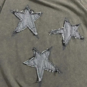 T-shirts délavés à l'acide à col rond pour hommes OEM/ODM Style streetwear vintage 100% coton tricoté épaules tombantes coupe surdimensionnée - Product Image 3