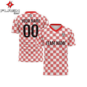 Vente en gros 100% polyester uniforme de football de Thaïlande vêtements de football t-shirt maillot de football personnalisable léger respirant - Product Image 1