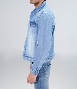 Chaqueta vaquera con pintura personalizada para hombre con logotipo de marca de alta calidad OEM modelo superior vintage lavado personalizado precio al por mayor - Product Image 3