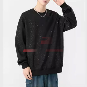 Nuevo diseño de sudaderas con diamantes de imitación de la mejor calidad MOQ bajo precio al por mayor sudaderas con diamantes de imitación para hombres - Product Image 6