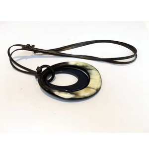 Collar de moda, collar de cadena de cuerno Natural para mujer, joyería de eslabones gruesos llamativos, accesorios de moda de cuerno de búfalo Real - Product Image 5