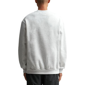 Sudadera de cuello redondo de gran tamaño para hombre de algodón 100%, suéter bordado de manga larga cómodo con diseño recortado para invierno - Product Image 4