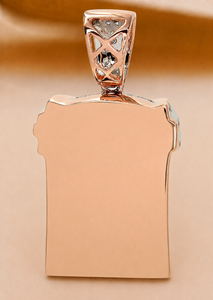 Plated Rose Gold Jesus Pendant <b>Iced</b> <b>Out</b> Round Brilliant Cut Moissanite Unisex <b>Chain</b> Hip hop Necklace Gift - Product Image 6
