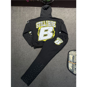 Nueva Llegada Mejor Ropa Casual Hombres Ropa Chándales Acampanados en Colores Sólidos Nueva Moda 2 Pcs Hombres Chándales Acampanados - Product Image 2