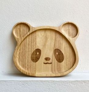 Platos de madera de acacia natural OEM ODM de alta calidad para niños bandeja de comida vajilla de fiesta al por mayor buen precio de fábrica India - Product Image 1