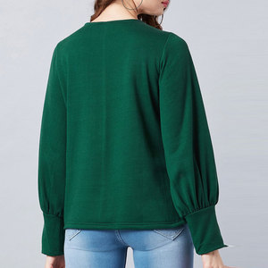 Tissu chaud pur bas prix femmes sweat à manches longues facile à porter nouvelle couleur coton Polyester fait femmes sweat - Product Image 3