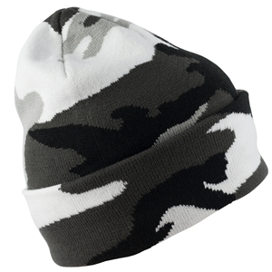 High Quality Mohair Winter Knitted Breathable Waterproof Unisex Beanie Camouflage Custom Embroidery Logo Bows/Character Pattern - Product Image 5