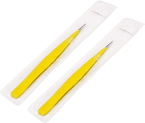 Salon de beauté et usage domestique Instruments de beauté Pince à sourcils multicolore Outils de beauté à faible quantité minimale de commande Pince à épiler à bord fin - Product Image 3