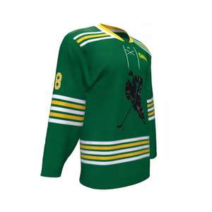 Directo de fábrica de alta calidad personalizable hockey sobre hielo Jersey 100% poliéster adultos uniforme con logotipo bordado personalizado al por mayor - Product Image 1