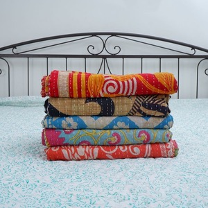 Jeté de couverture de couette bébé imprimé indien pour enfants, couverture de literie unisexe, impression de bloc de main pour tout-petits, couette en coton faite à la main - Product Image 4