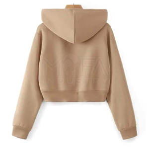 Nouveauté : sweat à capuche court pour femme, style streetwear d'hiver |   Sweat-shirts tendance 100% coton respirants et personnalisables - Product Image 2