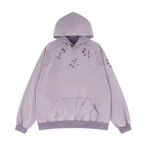 2025 Sweat à capuche en détresse pour hommes respirant 100% coton brodé de haute qualité prix de vente entier pour l'hiver - Product Image 1