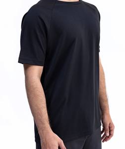 Camiseta de lujo para hombre, poliéster/algodón, ajuste relajado, cuello redondo, manga corta, secado rápido, Color negro, ropa informal, Fitness al aire libre - Product Image 5