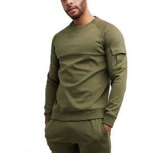 Vente chaude 2025 Sweat-shirt à carreaux d'hiver surdimensionné à col rond avec poche sur le bras gauche pour sweats à capuche et sweat-shirts pour hommes - Product Image 2