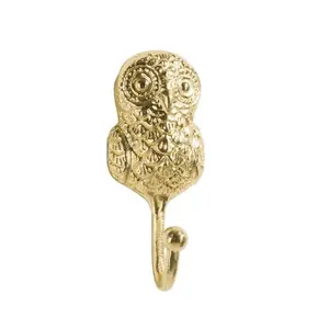 Gold Owl Hook 2024 Neuankömmling Badezimmer Kleider haken Kleiderbügel für Schlafzimmer Hot Selling Messing Wand Handtuch haken