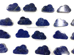En gros Top Vente Nuage Forme Sodalite Naturel Semi-Précieuse Pierre Sculpture pour Feng Shui Reiki Guérison Méditation Souvenirs - Product Image 3
