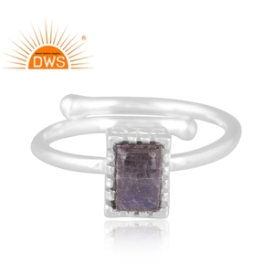 Best Quality Fine Sterling Silver Natural <b>Labradorite</b> Gemstone Stackable <b>Ring</b> Custom Jewelry Manufacturer - Product Image 2