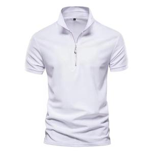 Polo de Golf de manga corta con media cremallera ligero personalizable para hombre al por mayor, nuevo estilo informal con cuentas y diseño sólido - Product Image 3