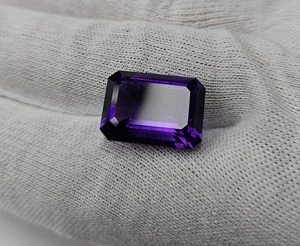 พลอยอะมีทิสต์สีม่วงธรรมชาติคุณภาพสูงจากโรงงานโดยตรง สำหรับงานประดิษฐ์เครื่องประดับ ขนาด 10x12 มม. รูปทรงแปดเหลี่ยม - Product Image 6