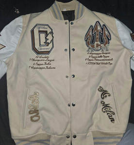 Chaqueta con letras de gran tamaño de alta calidad para hombre, algodón, lana, secado rápido, transpirable, invierno, cuello levantado, forro de lana, servicio OEM - Product Image 6