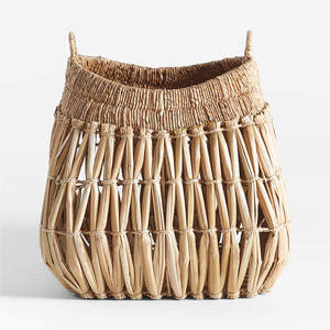 New Design 2 Sizes Water Hyacinth <b>Basket</b> with Handles for Household Items Planter Pots Laundry <b>Storage</b> Organization - Product Image 4