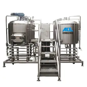 Complete Brewing Kits Beer Plant Equipment 200 300 500L 5Bbl 8Bbl Brewhouse Customized Fermenters