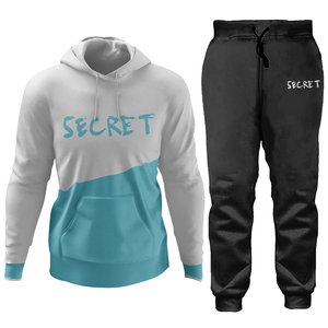 Chándal Premium de Peso Medio con Capucha y Estampado, Chaqueta con Cremallera Completa y Pantalones Deportivos, Diseñado para Entrenamiento a Largo Plazo y Uso Diario - Product Image 5