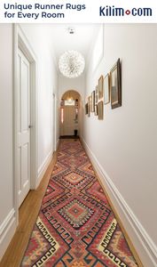 Alfombras de corredor acolchadas geométricas tejidas a mano para acampar en casa y estilos de vida activos - Product Image 2