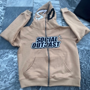 ODM OEM Sweat à capuche zippé pour homme grande taille avec appliques brodées personnalisées Vente en gros Sweat à capuche zippé avec broderie personnalisée - Product Image 1