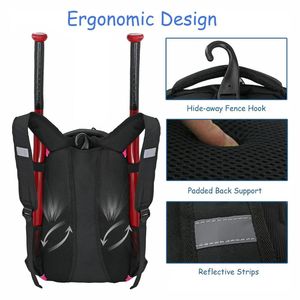 Sac à dos de baseball personnalisé avec porte-batte, sac d'équipement sportif pour l'entraînement avec plusieurs poches, compartiment à chaussures, sports de plein air - Product Image 3