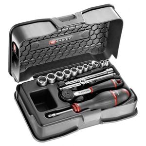 ชุดซ็อกเก็ต 6 จุด ขนาด 1/4 นิ้ว จำนวน 15 ชิ้น ยี่ห้อ Facom - Product Image 1