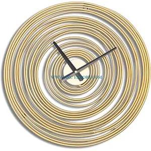 Horloge murale fantaisie au design unique en métal fer plaqué or avec un aspect attrayant Horloge murale suspendue de qualité supérieure fabriquée à la main - Product Image 1