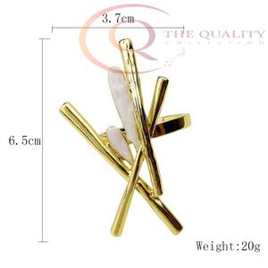 Anneaux de serviette en aluminium de luxe modernes pour la décoration de table de mariage avec un design écologique - Product Image 2