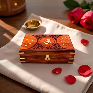 Caja de Joyería de Madera Hecha a Mano y Personalizada, Artesanía Tradicional para Almacenamiento de Joyas en el Hogar, Precio al por Mayor - Product Image 1