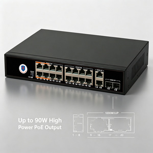 <span class=keywords><strong>Switch</strong></span> PoE++ Gigabit complet 20 ports 90W BT Ultra Puissant 38 Gbit/s haute capacité avec prise en charge VLAN pour caméra IP Speed Dome AP <span class=keywords><strong>WiFi</strong></span> <span class=keywords><strong>6</strong></span> - Product Image 2