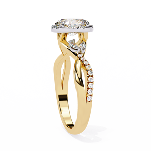 Bijoux de fiançailles en diamant cultivé en laboratoire ovale certifié IGI 1ct Bague en diamant de laboratoire en or blanc massif 14K et 18K - Product Image 5