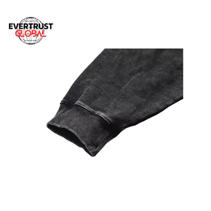 Sudadera con capucha de gran tamaño personalizada de punto sólido de algodón 100% de alta calidad para hombre - Product Image 3