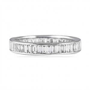 1.62 Carat Baguette Cut Diamond Channel <b>Set</b> Eternity Band Luxury Diamond <b>Rings</b> for <b>Women</b> - Product Image 1