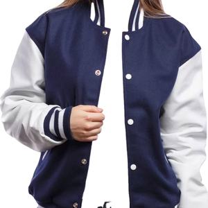 Blousons universitaires en laine de haute qualité pour femmes, design baseball personnalisé avec logo, col montant, respirants, pour l'automne et l'hiver 2026 - Product Image 1