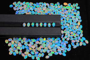 Atractiva Gema de Ópalo Etíope - Ópalos de Forma Ovalada de 9x7 mm - Cabujón de Ópalo Etíope Welo Galaxy Fire para Joyería - Product Image 6