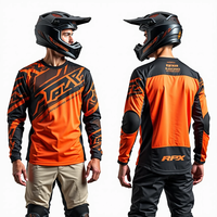 Jersey de Motocross Personalizado con Estampado de Manga Larga para Hombre, para Motociclismo Todoterreno, Resistente al Viento, Transpirable, de Secado Rápido, 100% Poliéster, para Carreras de Autos