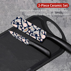 Ensemble de couteaux de chef en céramique professionnels, 6 pièces, manche en plastique, passe au lave-vaisselle, pour les amateurs de pêche, livraison gratuite - Product Image 5