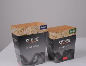 Custom Eco-friendly Recyclable Offset Printed <b>Kraft</b> Paper Popcorn <b>Boxes</b> with Matt Lamination - Product Image 1