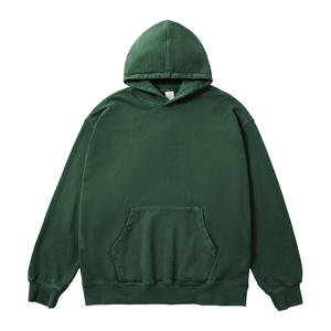 Invierno peso pesado puro algodón luz lavado Vintage Sudadera con capucha Retro cera teñida hombres Sudadera con capucha ácido lavado sudaderas con capucha - Product Image 6